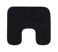 Gözze - Soft, Non-Slip U-Shaped Toilet Rug, 100% Polyester, 50 x 45 cm - Black