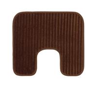 Gözze - Soft, Non-Slip U-Shaped Toilet Rug, 100% Polyester, 50 x 45 cm - Chocolate