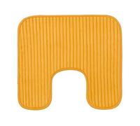 Gözze - Soft, Non-Slip U-Shaped Toilet Rug, 100% Polyester, 50 x 45 cm - Corn