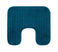 Gözze - Soft, Non-Slip U-Shaped Toilet Rug, 100% Polyester, 50 x 45 cm - Petrol