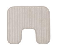 Gözze - Soft, Non-Slip U-Shaped Toilet Rug, 100% Polyester, 50 x 45 cm - Taupe