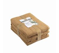 Gözze - Towel Set, 2 Hand Towels (50 x 100 cm), 2 Bath Towels (70 x 140 cm) and 2 Guest Towels (30 x 50 cm), 100% Cotton, 480 g/m² - Sand