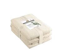 Gözze - Towel Set, 2 Hand Towels (50 x 100 cm), 2 Bath Towels (70 x 140 cm) and 2 Guest Towels (30 x 50 cm), 100% Cotton, 480 g/m² - Crème