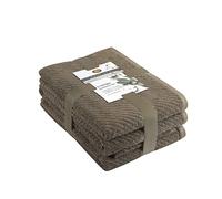Gözze - Towel Set, 2 Hand Towels (50 x 100 cm), 2 Bath Towels (70 x 140 cm) and 2 Guest Towels (30 x 50 cm), 100% Cotton, 480 g/m² - Chocolate