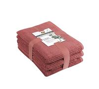 Gözze - Towel Set, 2 Hand Towels (50 x 100 cm), 2 Bath Towels (70 x 140 cm) and 2 Guest Towels (30 x 50 cm), 100% Cotton, 480 g/m² - Red