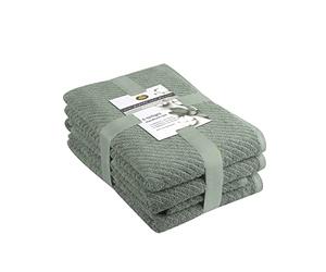 Gözze - Towel Set, 2 Hand Towels (50 x 100 cm), 2 Bath Towels (70 x 140 cm) and 2 Guest Towels (30 x 50 cm), 100% Cotton, 480 g/m² - Jade