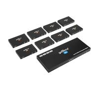 gofanco 4K60Hz 1x8 HDMI Extender Splitter Over CAT6/7 Ethernet Cable - Up to 197ft at 4K 60Hz/295ft at 1080p, HDR, HDCP 2.2, Dual IR, PoC, EDID, Loopout, 5.1-ch Audio, Audio Extraction (HD20Ext-8Pv2)