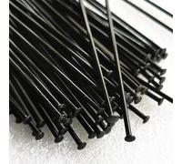 GOFDASY 28Pcs Bicycles Spokes 14G 2.0mm Stainless Steel Straight Head Black Straight Drawn Equal Diameter Steel Wire Bicycles Parts Bike Spoke(292mm)