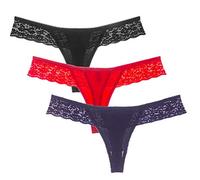 Gofeibao Thongs Women Sexy Sexy Underwear For Women Knickers Women Crotchless Panties Sexy Knickers Womens Thongs Thongs For Women Panties For Women 3 pcs,L