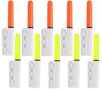 gofidin 10PCS Fishing Glow Sticks, Light LED Removable Waterproof Float Tackle Mini Night Fishing Tackle Plastic Fishing Rod Lights Tip
