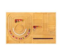 gofidin Wooden Beading Board for Jewelry Making Bead Measuring Board Jewelry Design Mat Boards for Bracelets, Necklaces Making