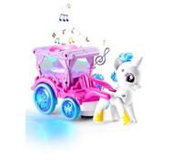 Gofimyee Unicorn Car Toy for Toddlers，Universal Wheel Car with Music and Light, Light-up Toy for 3,4,5,6,7,8 Year Old Girl Kids Christmas Birthday Gift