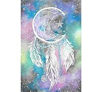 Gofission Pre Printed Cross Stitch Kits Moon Dreamcatcher, DIY 11 Count Stamped Embroidery Set 14x18 inch Fabric with Accessories Needlework Home Wall Decor (Dream Catcher)