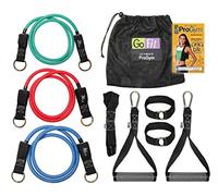 GoFit Ultimate Pro Gym Resistance Band Set - Blue/Green/Red/Black, 8 x 5.75 x 7.75-Inch