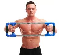 GoFitness Push Down Bar Chest Exerciser - Home Workout Equipment for Chest, Arm, Shoulder, Abs and Back - Chest Expander Home Gym Strength Trainer