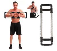 GoFitness Push Down Machine - Chest Exerciser at Home Workout Equipment, Arm Trainer - Portable Spring Resistance Exercise Gym Kit for Home, Travel or Outdoors