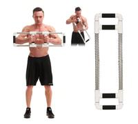 GoFitness Push Down Machine - Chest Exerciser at Home Workout Equipment, Arm Trainer - Portable Spring Resistance Exercise Gym Kit for Home, Travel or Outdoors