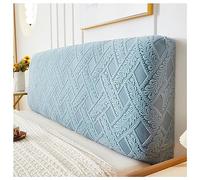 GOFOHIMI Bed Headboard Slipcover Sets,Headboard Covers for Double Bed/Small Double,Dustproof All-inclusive Elastic Headboard Protection Cover,Polyester Jacquard Headboard Cover,Haze Blue,150cm