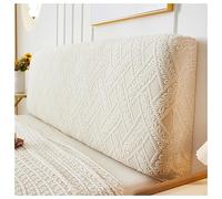 GOFOHIMI Bed Headboard Slipcover Sets,Headboard Covers for Double Bed/Small Double,Dustproof All-inclusive Elastic Headboard Protection Cover,Polyester Jacquard Headboard Cover,Beige,150cm