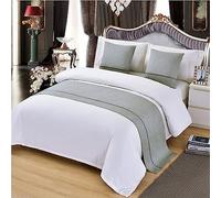 GOFOHIMI Bed Runners, Modern Scarf Bedspread Scarves Home Decoration Hotel Bedding Bed Towel Luxury Protection for Bed Cover Single Double Super King Size (Grey,50x180cm for 120cm bed)