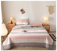 GOFOHIMI Classic Plaid Print Bedding Comforter Queen Thin Quilt Summer Lightweight Blanket, Washed Cotton Fabric, Soft Comfy Breathable Bed Blanket,O,200x230cm