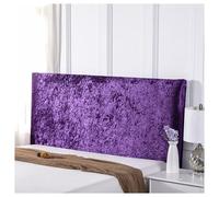 GOFOHIMI Dustproof Bed Headboard Covers, Solid Color Velvet All-Inclusive Elastic Headboard Backrest Protection Cover for King/Double Bed for Bedroom Decor,Purple,120cm