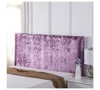 GOFOHIMI Dustproof Bed Headboard Covers, Solid Color Velvet All-Inclusive Elastic Headboard Backrest Protection Cover for King/Double Bed for Bedroom Decor,Lilac,120cm