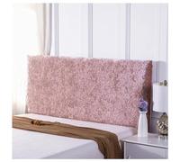 GOFOHIMI Dustproof Bed Headboard Covers, Solid Color Velvet All-Inclusive Elastic Headboard Backrest Protection Cover for King/Double Bed for Bedroom Decor,Pink,150cm