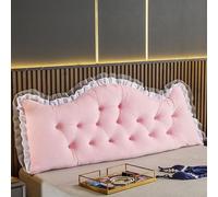 GOFOHIMI Large Headboard Wedge Bed Rest Reading Pillow Princess Style Backrest Bed Positioning Support Bolster Bed Dorm Cushion with Removable Cover And Anti-Slip Strap for Watching TV,A,90 * 50cm