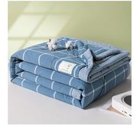 GOFOHIMI New Modern Air Condition Cotton Quilt - Lightweight Blanket Quilted Spring/Summer Thin Quilt Cotton Breathable Comforter Plaid Print Quilts Bedspread,P,180x200cm