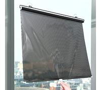 GOFOHIMI Suction Cup Roller Blind,Retractable Balcony Sun Shade,Blackout Privacy Window Film Blinds,Window Shade Visor,Heat Insulation Blackout Roller Blinds,for Home Bathroom (W50xL125cm/20x49in)