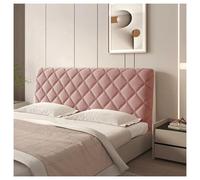 GOFOHIMI Thicken Quilted Headboard Cover,Soft Stretch Bed Headboard Slipcover, Universal Full Size Short Plush Dustproof Protectors for Bedroom Decor,Gray pink,150cm