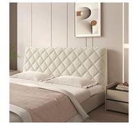 GOFOHIMI Thicken Quilted Headboard Cover,Soft Stretch Bed Headboard Slipcover, Universal Full Size Short Plush Dustproof Protectors for Bedroom Decor,White,150cm