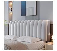 GOFOHIMI Velvet Bed Headboard Slipcover for Queen, King, Twin Size Beds - Quilted Dustproof Protector, Light Gray, 190CM