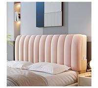 GOFOHIMI Velvet Bed Headboard Slipcover for Queen, King, Twin Size Beds - Quilted Dustproof Protector, Pink, 150CM