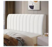 GOFOHIMI Velvet Bed Headboard Slipcover for Queen, King, Twin Size Beds - Quilted Dustproof Protector, White, 220CM