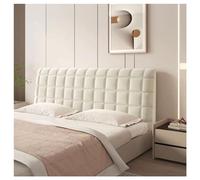 GOFOHIMI Velvet Bed Headboard Slipcover Protector Stretch Single/Double Bed Headboard Covers All-inclusive Upholstered Backrest Cover,White,150cm