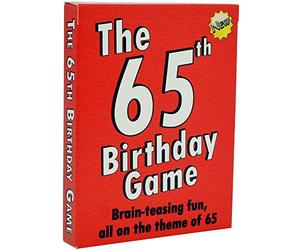 GoForItGames.com 65th Birthday Gifts: THE 65TH BIRTHDAY GAME entertaining trivia cards for anyone turning 65 years old. Find the correct answer from three possible answers. Loads of fun and laughs!