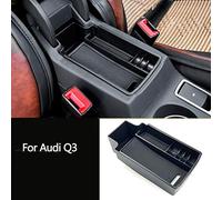 GOFORJUMP 1pc Car Accessories Central Armrest Storage Box Compatible For Q3 2013-2015 Console Glove Tray Holder Case Container Car Styling