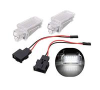 GOFORJUMP 2Pcs 12V Car LED Courtesy Door Projector Light For A/udi A3 A4 A6 V/W S/koda Foot Nest Lights Ghost Shadow Light Lamp 6500K White