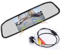 GOFORJUMP MiNi Reversing Backup Rear View Camera with 5 inch Color TFT LCD HD Car Rearview Mirror Monitor Screen Car Reverse Monitor