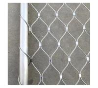 GOFQB 304 Stainless Steel Rope Mesh, Wire Rope Mesh Visual Transparency Self-Cleaning in Rain for Balcony Edge, Patios, Attic Openings(3x9m/9.84x29.52ft)