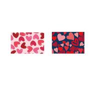 Gofshy Valentine's Dog Bandanas XLarge 2PCS, Triangle Reversible Sweetheart Scarf for Boy and Girl, Love Bibs for Large and Extra Large Pet