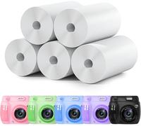 Gofunly 5 Rolls Kids Camera Print Paper for Kids Instant Camera 2.2 Inch BPA Free Photo Paper Compatible with Most Children Instant Print Camera, White
