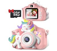 Gofunly Kids Camera, 1080P HD 2.0" Digital Camera for Kids with 32GB Card, Selfie Toy, Birthday Gifts Presents for Girls Ages 3-12