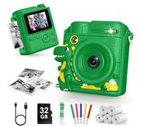 Gofunly Kids Camera Instant Print, 1080P Digital Camera for Kids with 32GB Card & 5 Print Paper Rolls, Selfie Toy Gift for Girls & Boys Ages 3-12