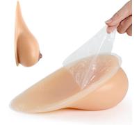 GOGAGO Self Adhesive Fake Boobs False Breasts 1 Pair B-EE Cup Breast Forms Silicone Breast For Crossdressers Cosplay Transgenders Mastectomy,Suntan,B|Cup (600g/Pair)