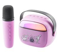 GOGEN Party Children's Bluetooth Speaker with Microphone I Light & Voice Effects I 3.2 W I Battery 5 Hours I USB-C/AUX/MP3 I Pink