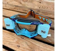 Goggle-Shop Blue Scott Fury Roll-Off Motocross Enduro Goggles Custom with Rip N Roll 48mm WVS - Blue Canisters | Adult