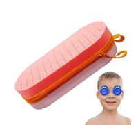 Goggles Case - Silicone Case | Swimming Bag - 8 Inch Large Capacity Double-Sided Breathable Shockproof Swimming Goggle Travel Bag for Portable Pool and Beach Storage